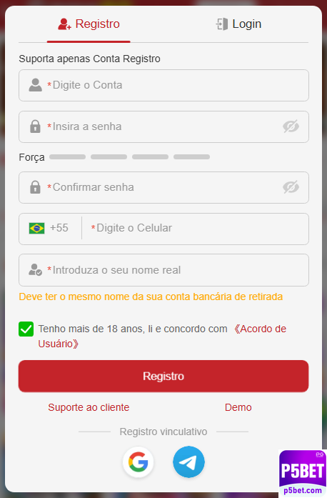 Experiência de Jogos p5bet.com